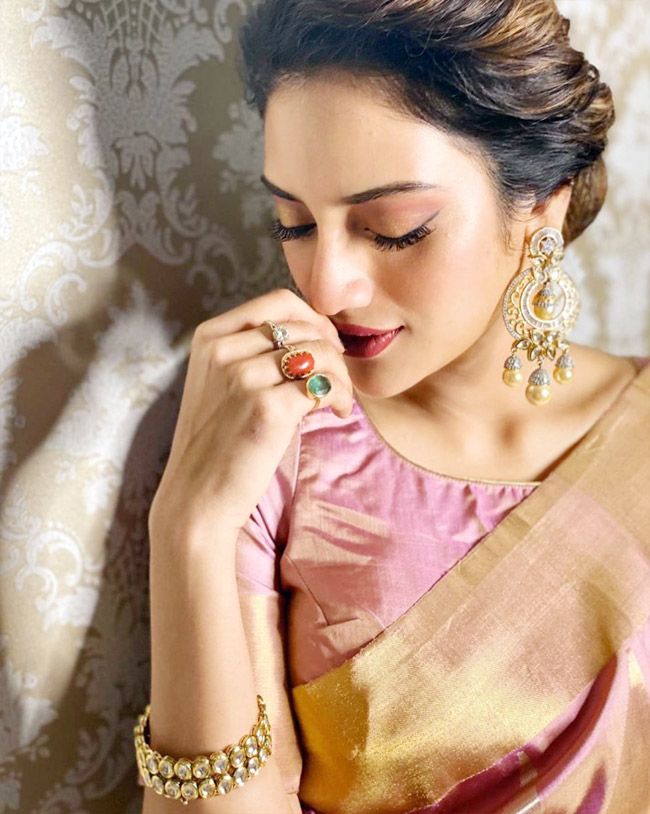 Nusrat Jahan's Shares Stunning Saree Pictures On Instagram