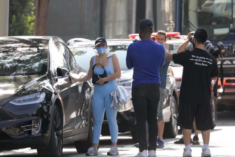 Addison Rae Candids In Leggings Outside Gym In West Hollywood