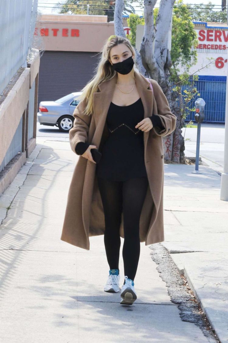 Alexis Ren Candids In Black Out In Los Angeles