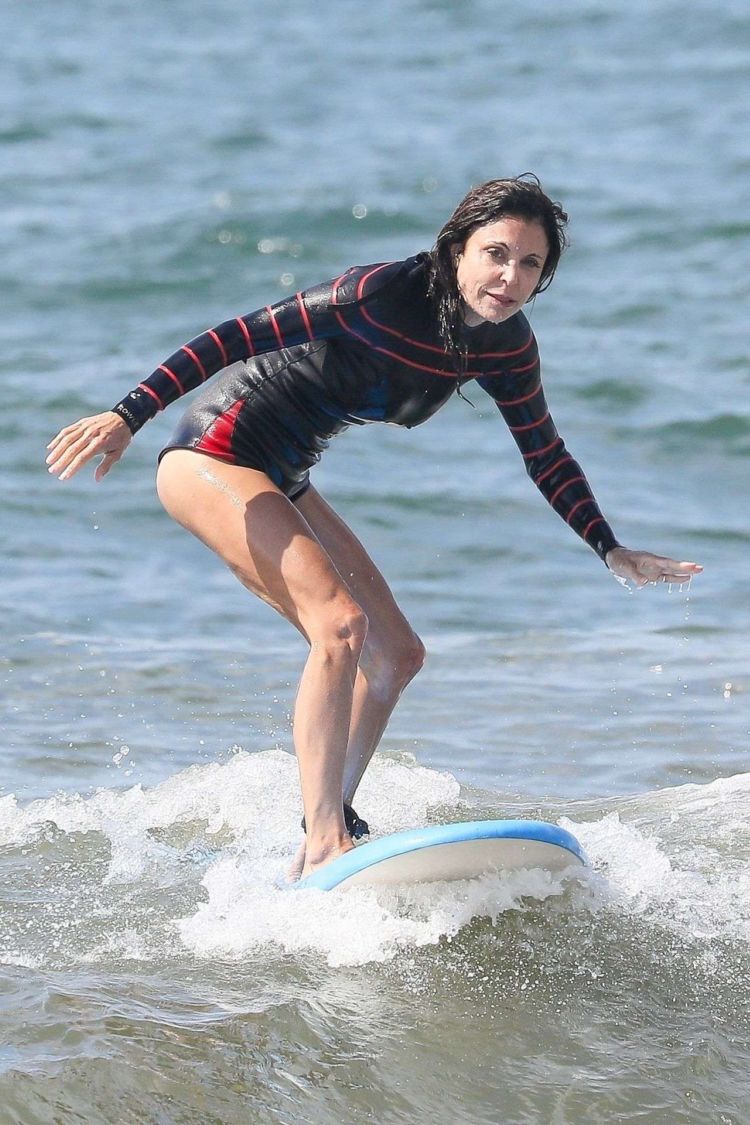 Bethenny Frankel Surfing The Waves In The Hamptons