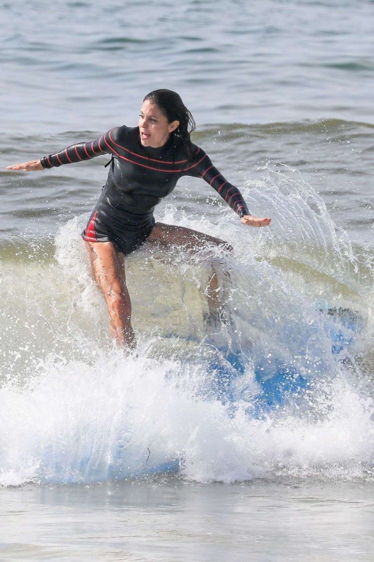 Bethenny Frankel Surfing The Waves In The Hamptons