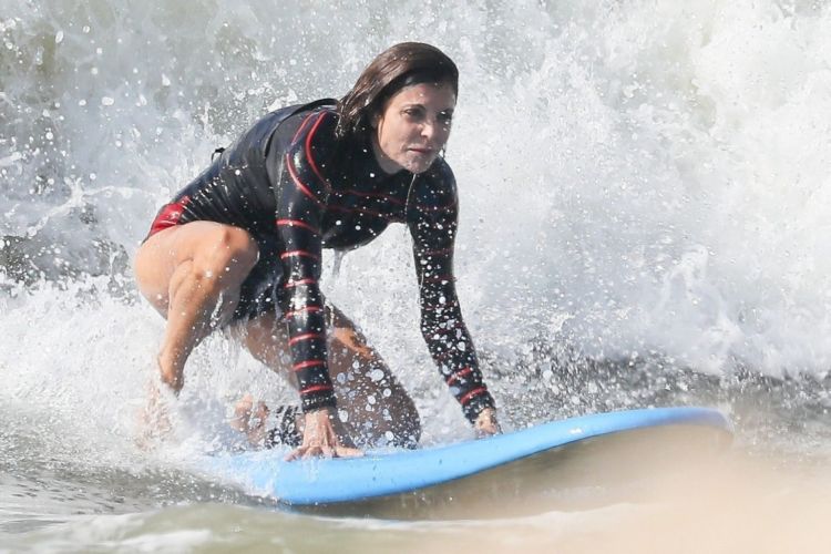 Bethenny Frankel Surfing The Waves In The Hamptons