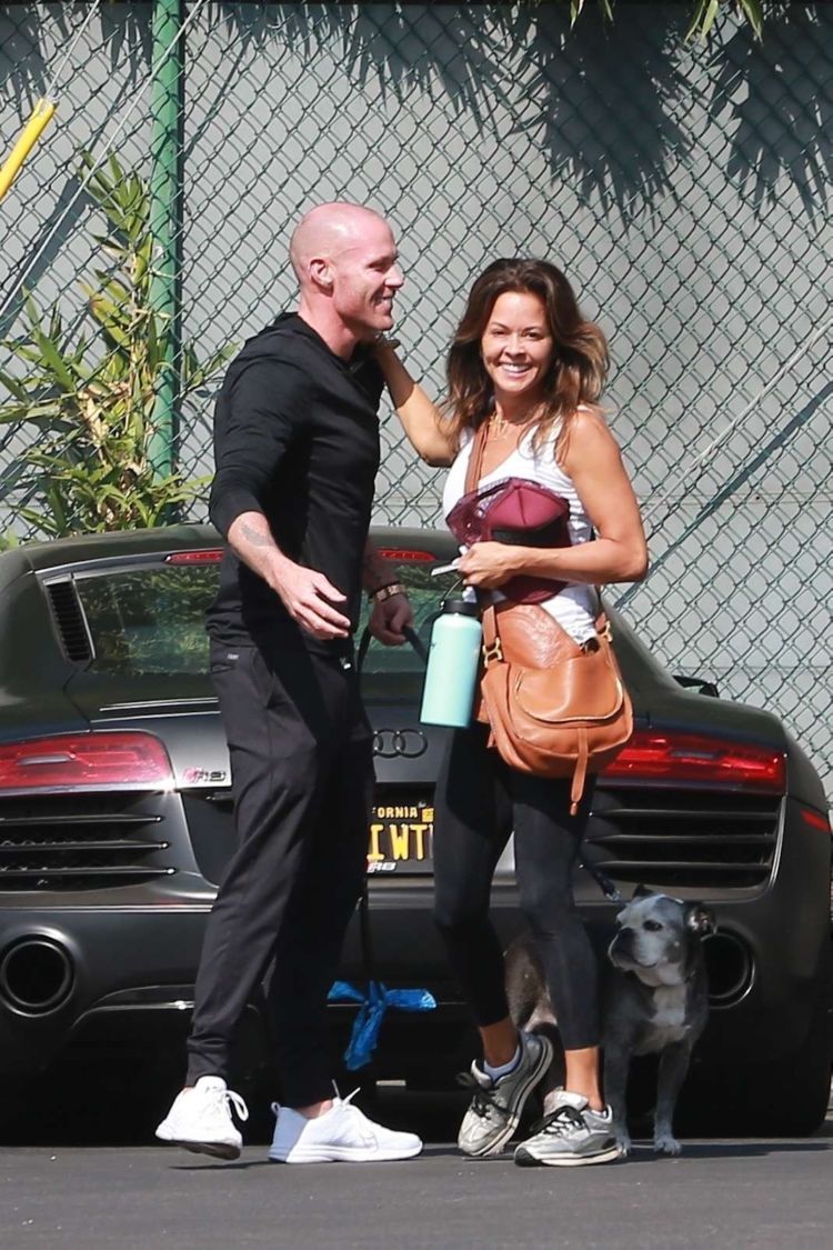 Brooke Burke In Tights Outside A Gym In West Hollywood