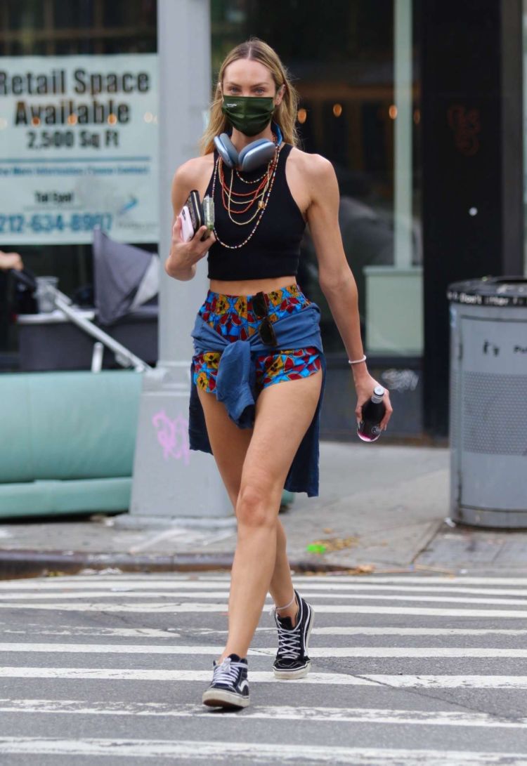 Candice Swanepoel Candids In Shorts Out In New York
