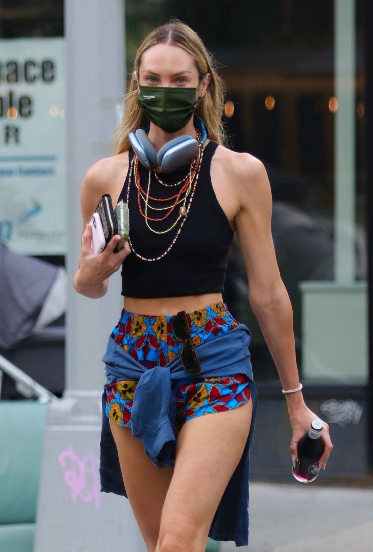 Candice Swanepoel Candids In Shorts Out In New York