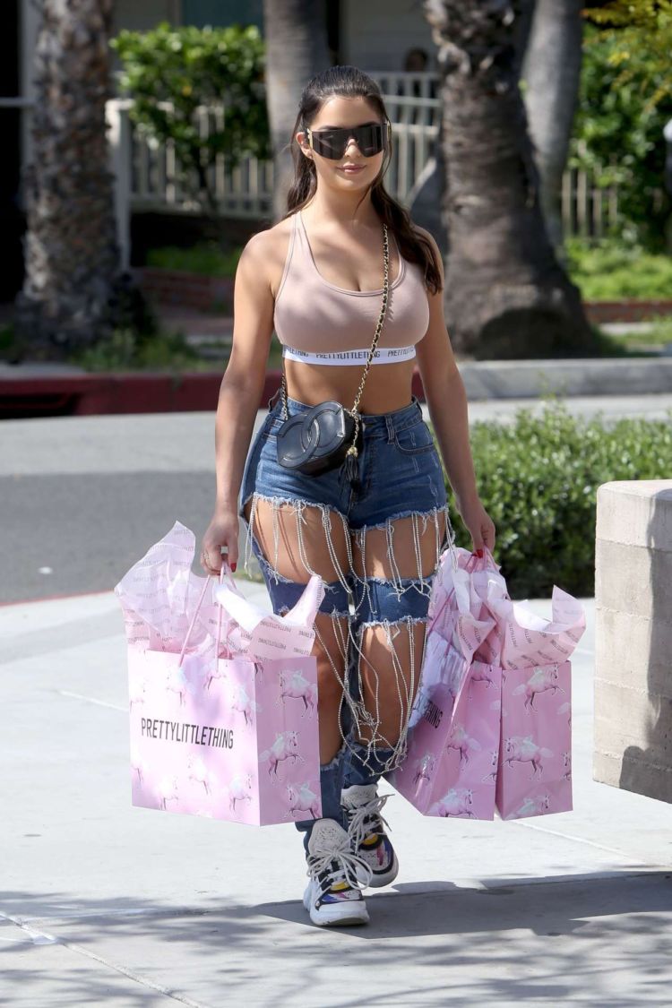 Demi Rose Mawby Shopping At PrettyLittleThing Showroom In LA