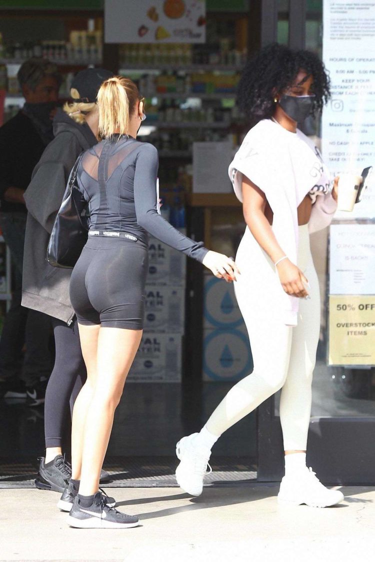 Hailey Bieber Candids In Black Out In Los Angeles