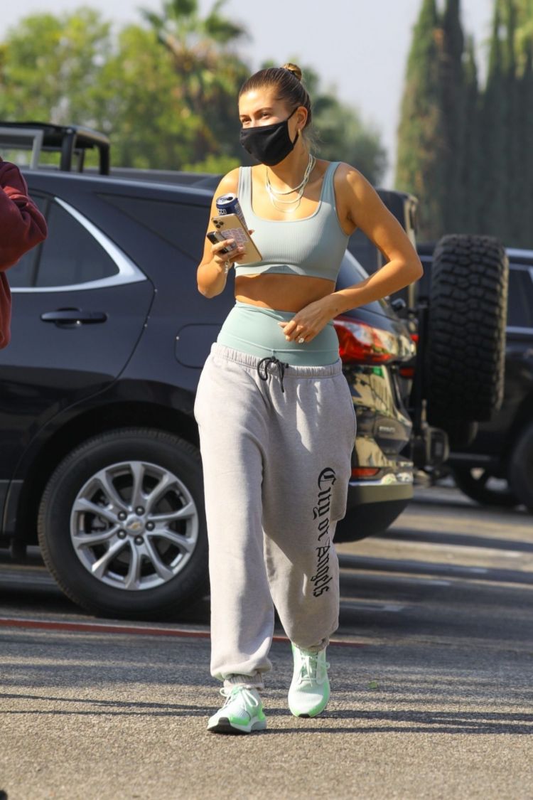Hailey Bieber Going For Yoga Practice In West Hollywood