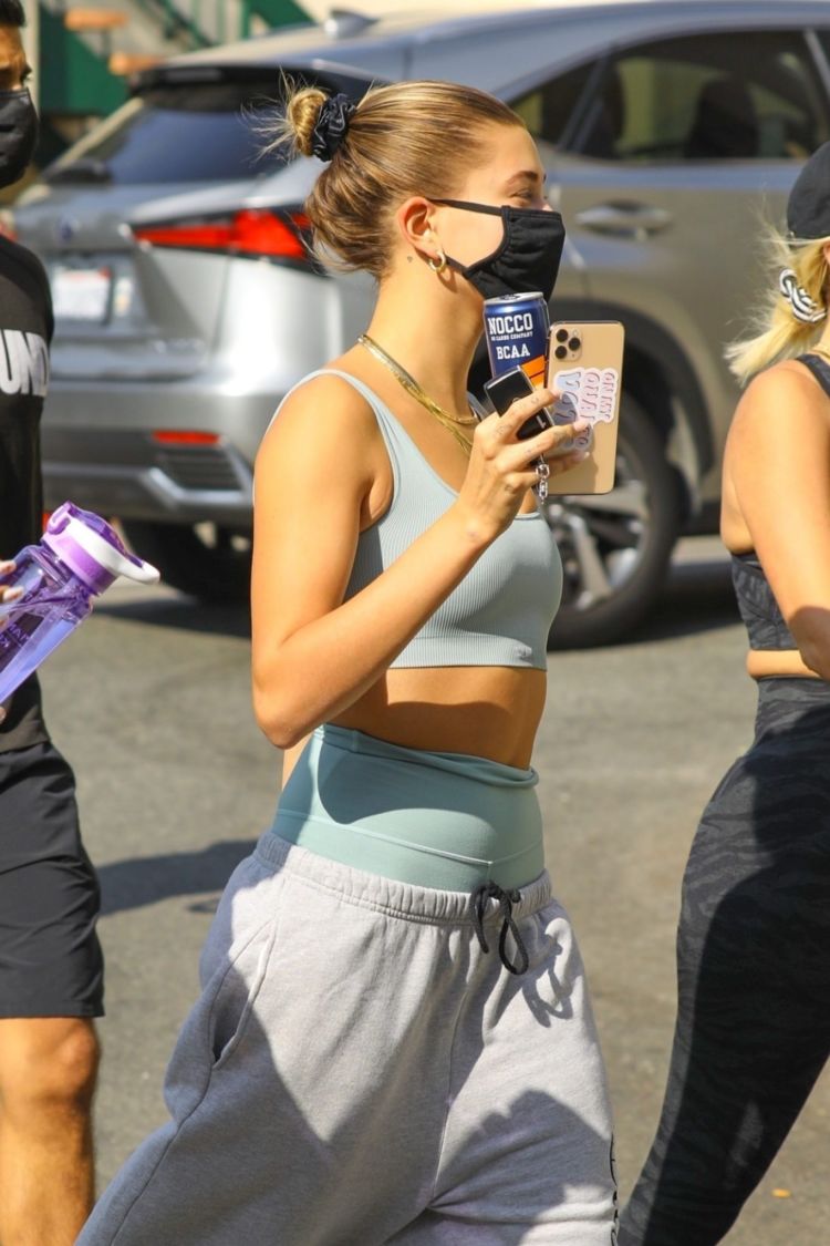 Hailey Bieber Going For Yoga Practice In West Hollywood