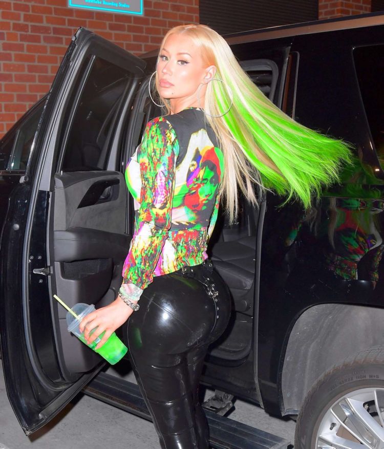 Iggy Azalea Spotted In Shiny Leather Pants Out In New York