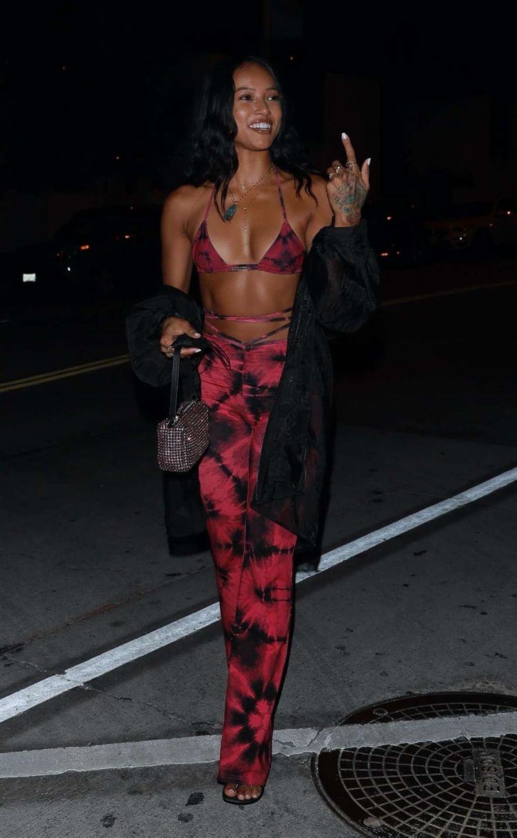 Karrueche Tran Spotted Outside Catch In West Hollywood