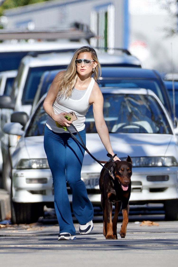 Kate Hudson Spotted Walking Her Dog In Pacific Palisades