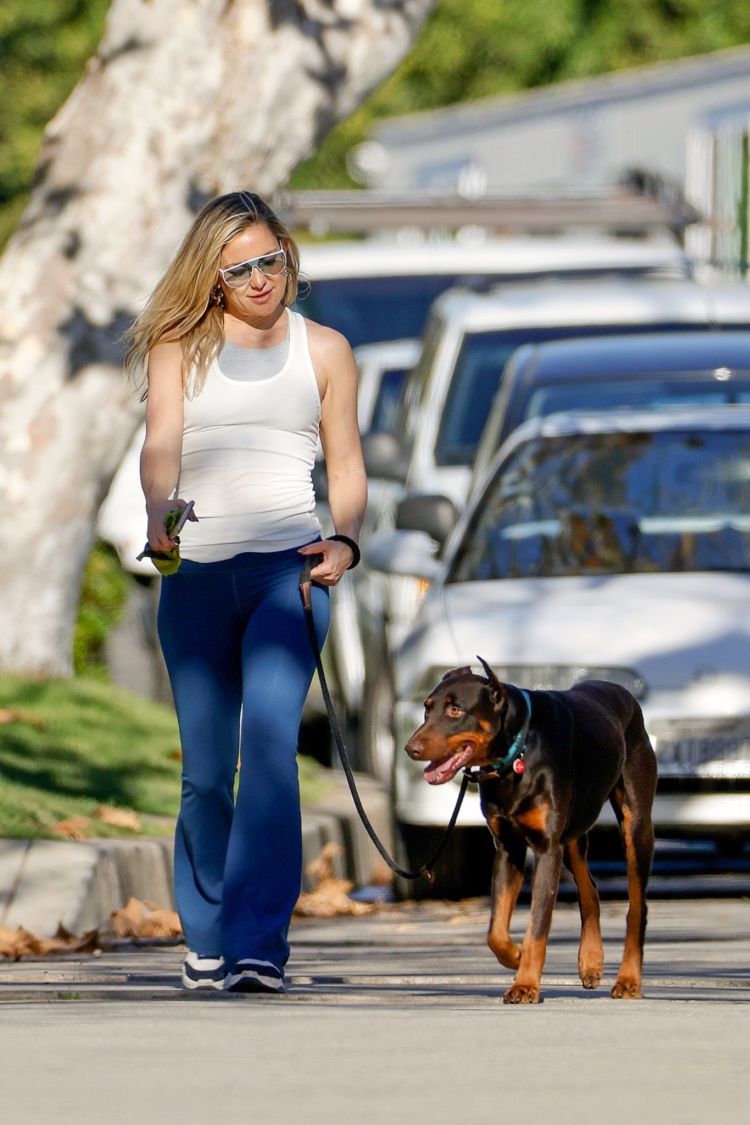 Kate Hudson Spotted Walking Her Dog In Pacific Palisades