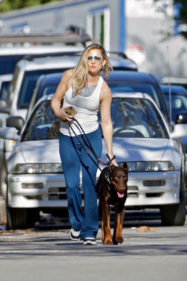Kate Hudson Spotted Walking Her Dog In Pacific Palisades