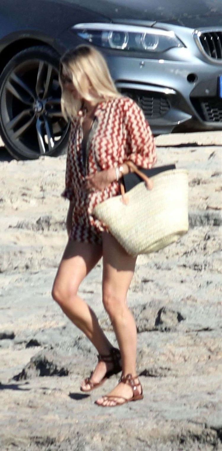 Kate Moss Spotted On The Beach During Her Holiday In Formentera