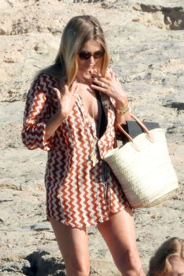 Kate Moss Spotted On The Beach During Her Holiday In Formentera