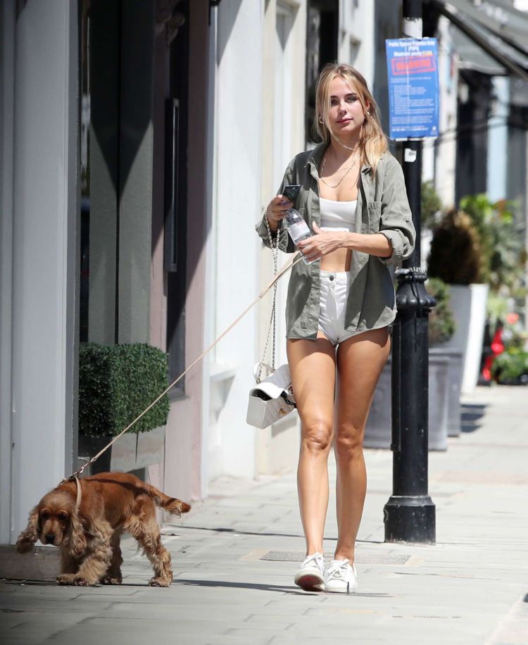 Kimberley Garner Walking Her Dog Out In London