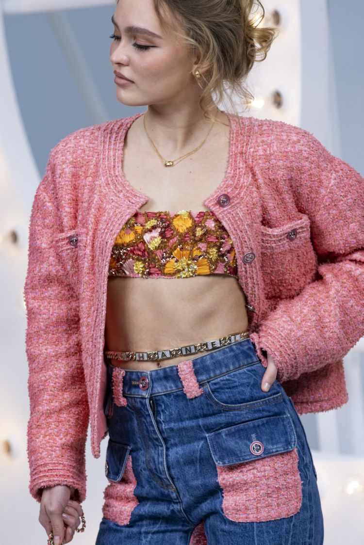 Lily-Rose Depp Poses At Chanel Photocall