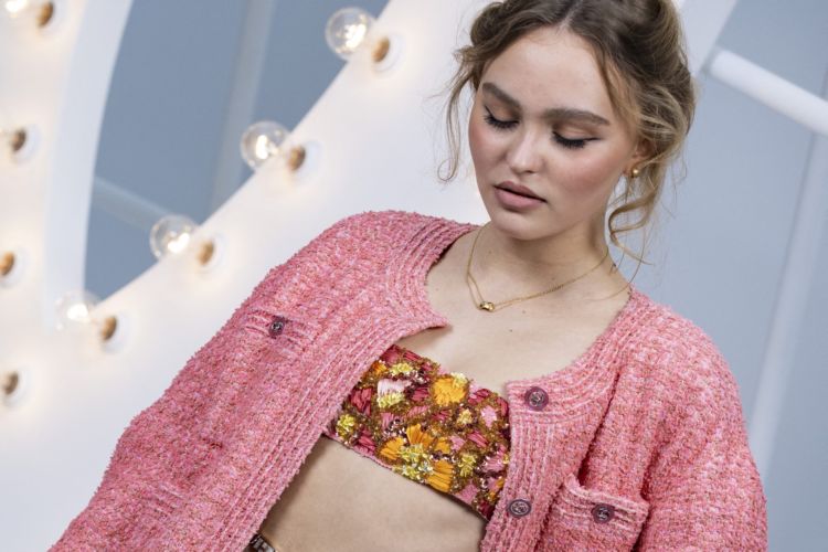Lily-Rose Depp Poses At Chanel Photocall