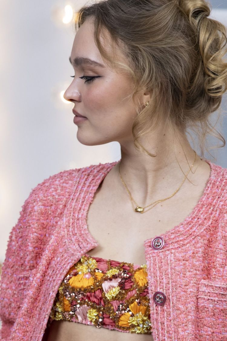 Lily-Rose Depp Poses At Chanel Photocall