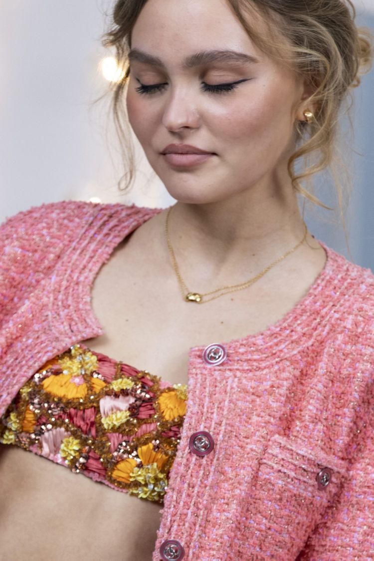 Lily-Rose Depp Poses At Chanel Photocall