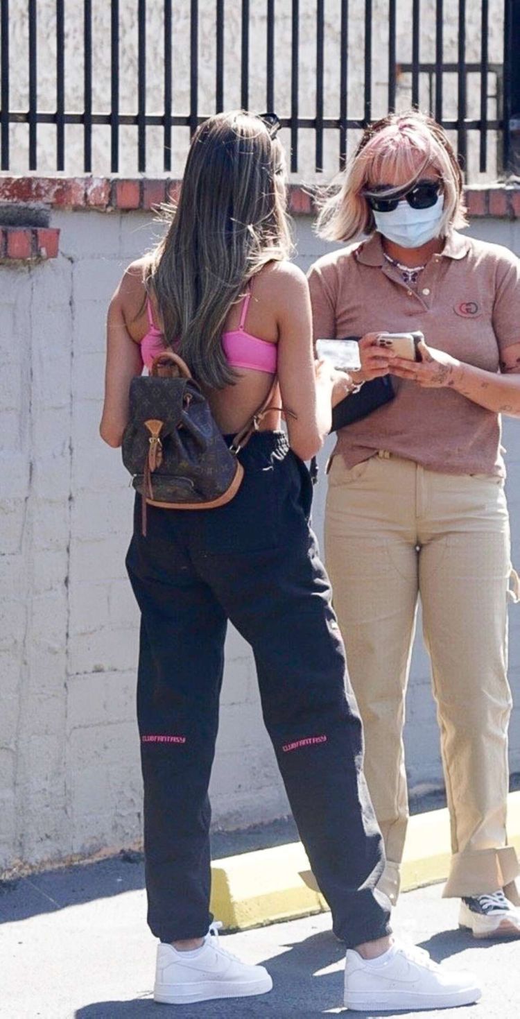 Madison Beer Candids In Pink Sports Bra Out In West Hollywood