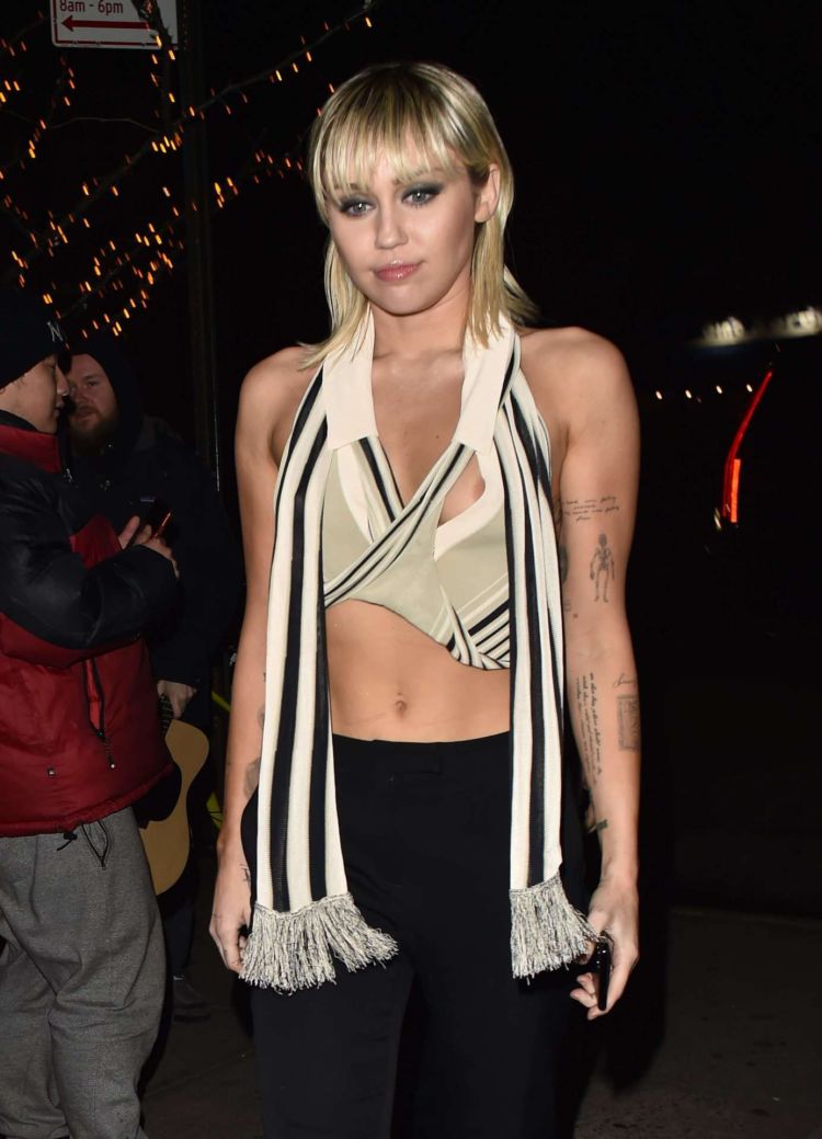 Miley Cyrus Candids Outside The Bowery Hotel In New York
