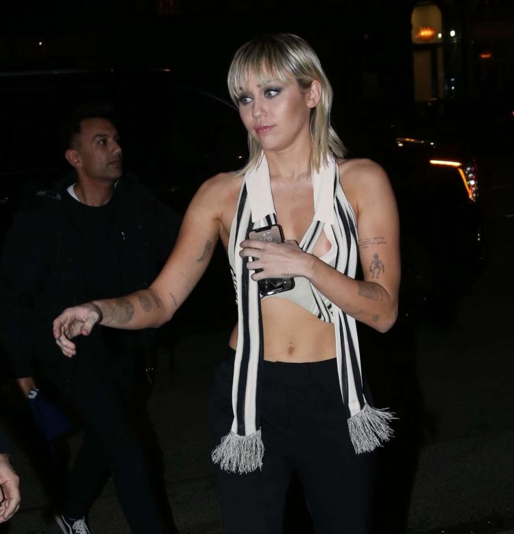 Miley Cyrus Candids Outside The Bowery Hotel In New York