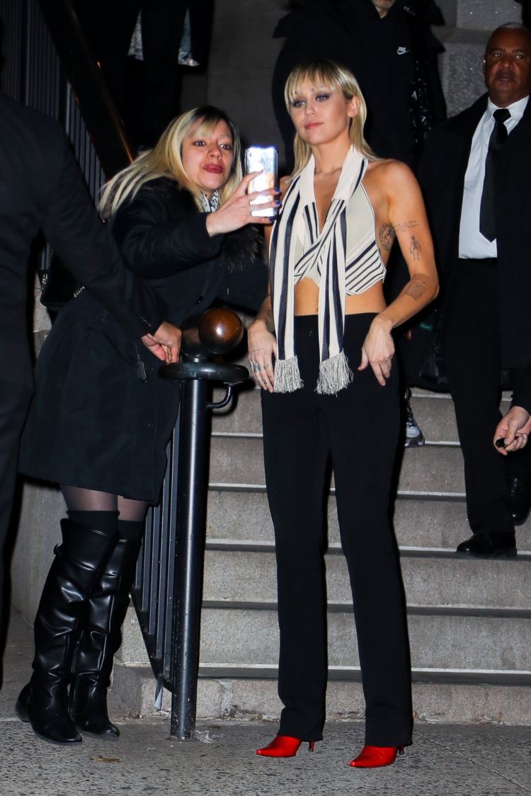 Miley Cyrus Candids Outside The Bowery Hotel In New York