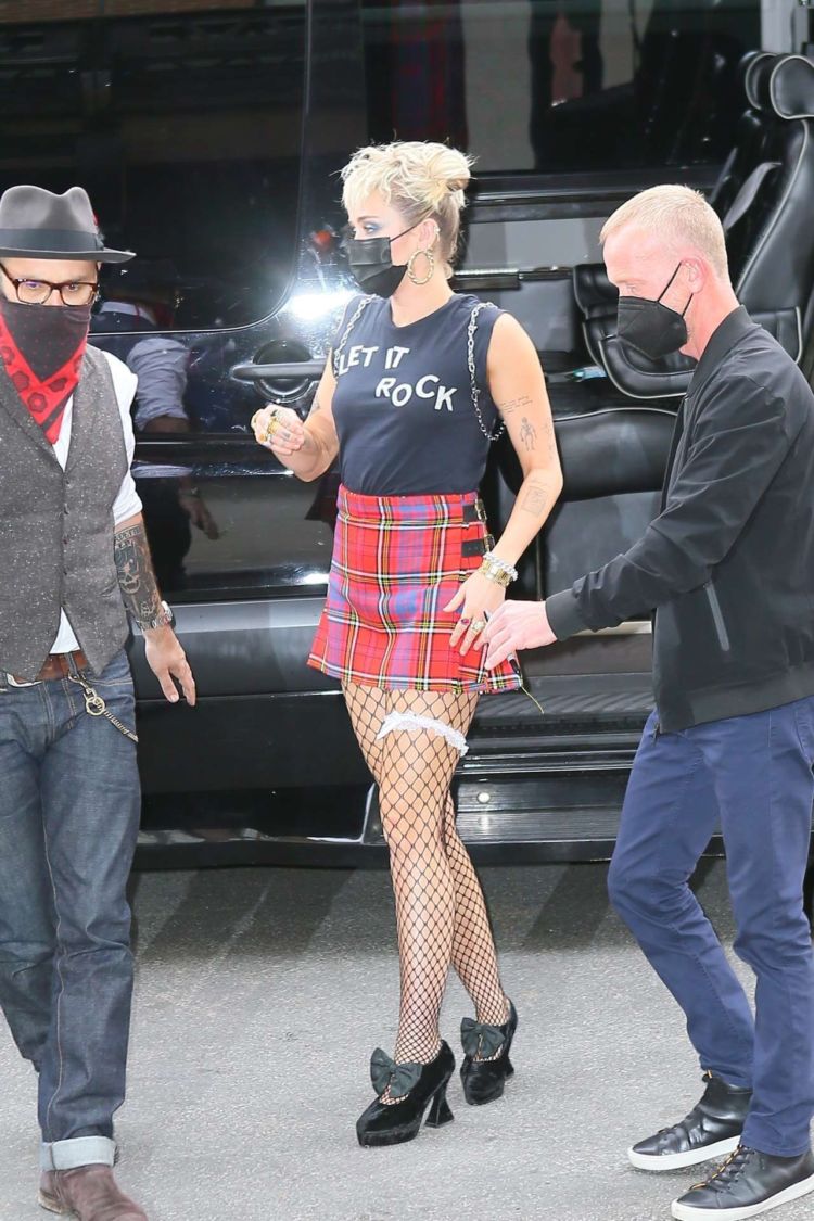 Miley Cyrus Candids While Returning To Her Hotel In New York