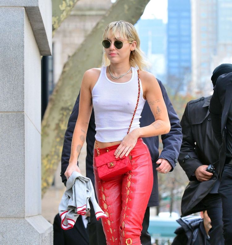 Miley Cyrus Out And About Candids In New York City