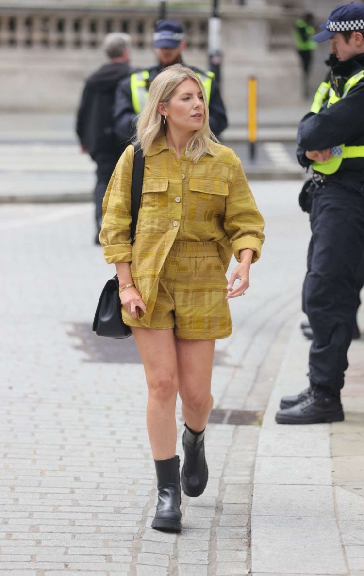 Mollie King Candids At BBC Radio Studios In London