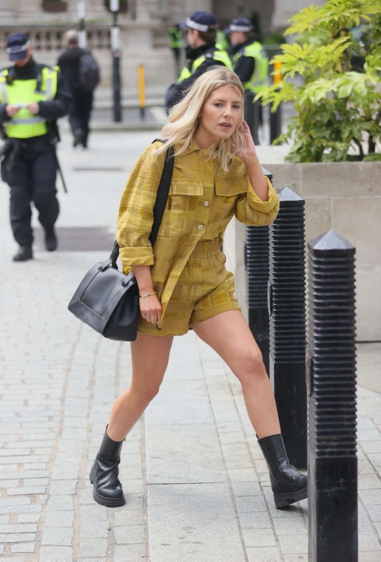 Mollie King Candids At BBC Radio Studios In London