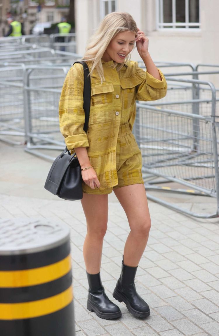 Mollie King Candids At BBC Radio Studios In London