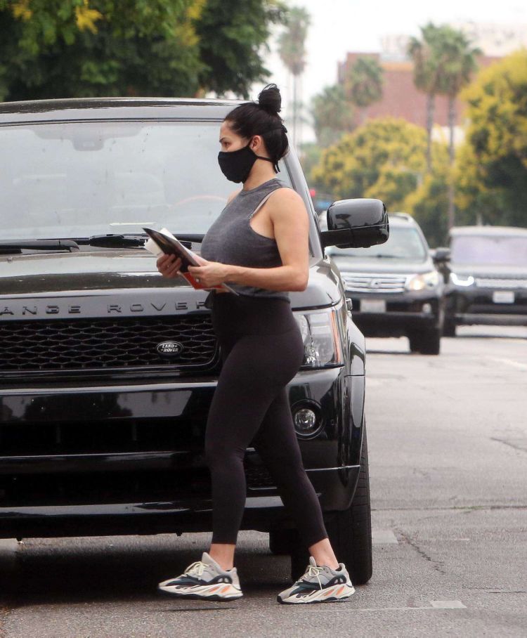 Nikki Bella Candids In Tights At A Gas Station In Los Angeles
