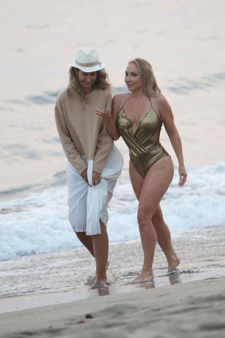 Nikki Lund On The Set Of Her New Music Video Shoot At The Beach