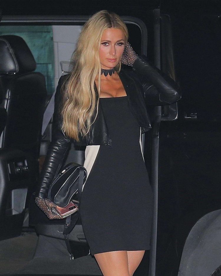 Gorgeous Paris Hilton Spotted Out In Black Dress In Malibu