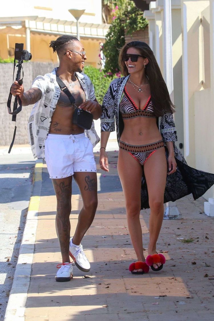 Rebecca Gormley And Biggs Chris Holidaying At The Beach In Marbella
