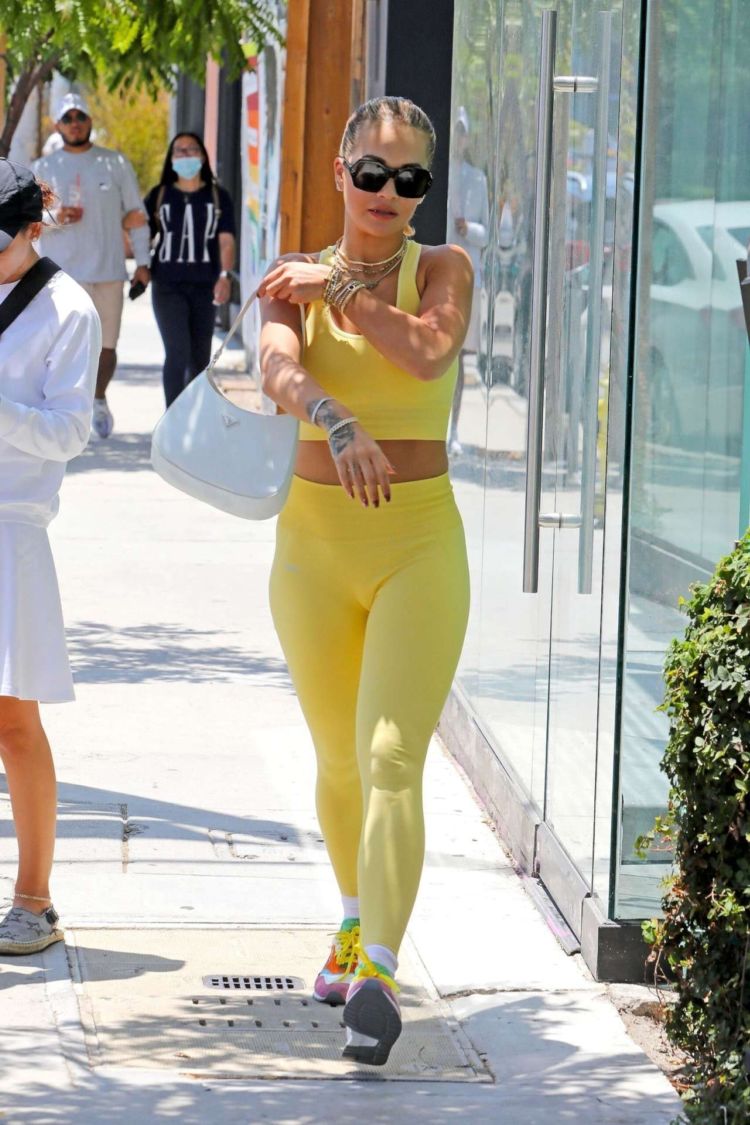 Rita Ora Spotted In Black Outfit Out In Los Angeles
