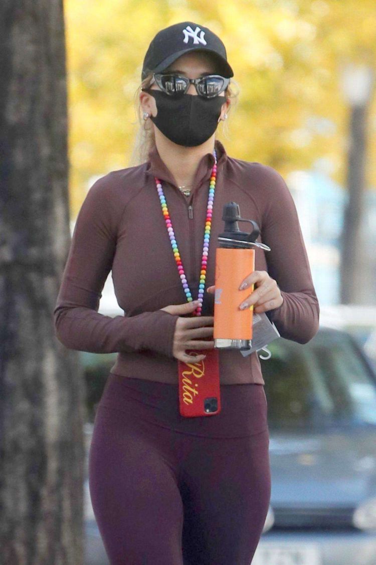 Rita Ora Candids In Leggings Out In London