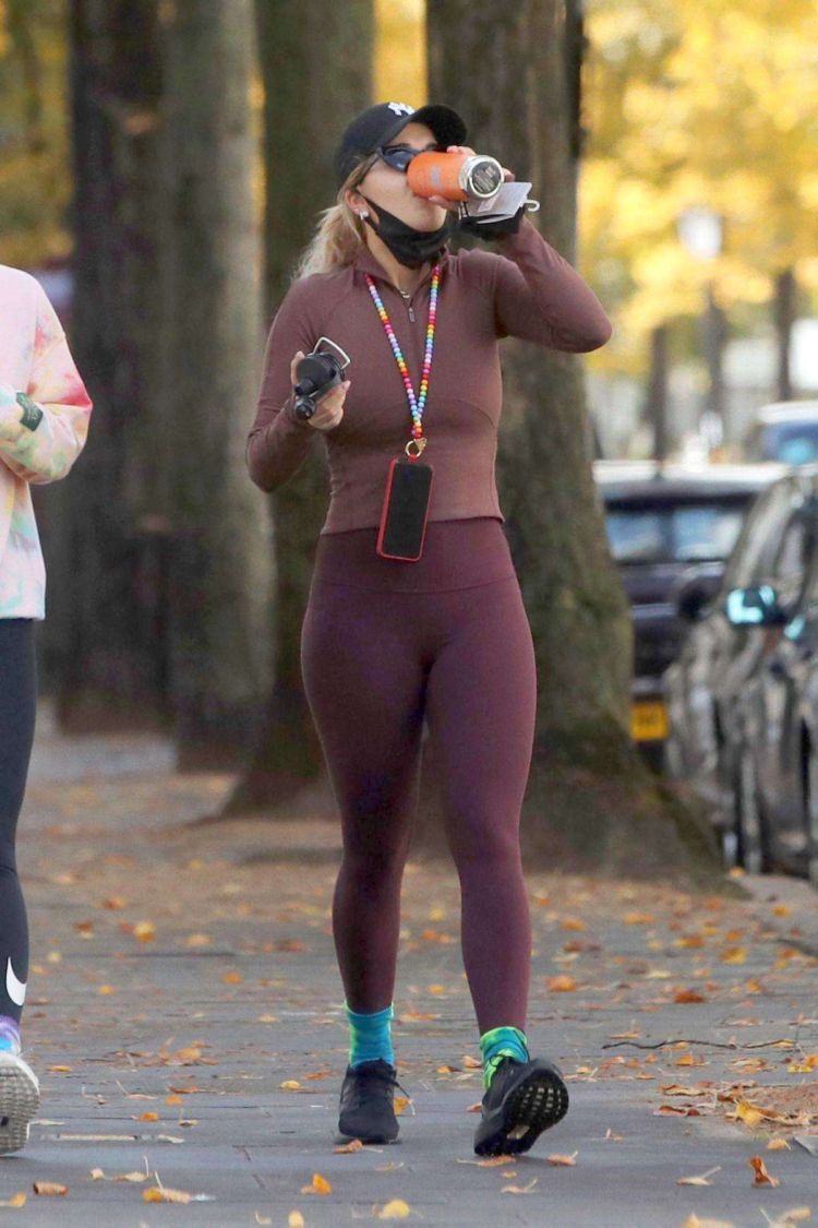 Rita Ora Candids In Leggings Out In London