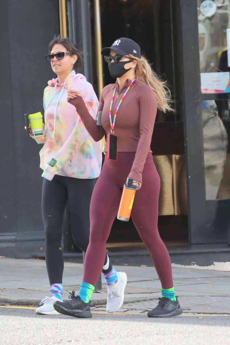 Rita Ora Candids In Leggings Out In London