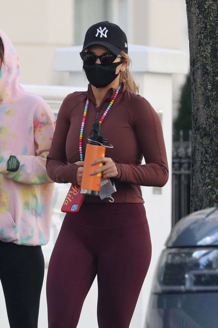 Rita Ora Candids In Leggings Out In London