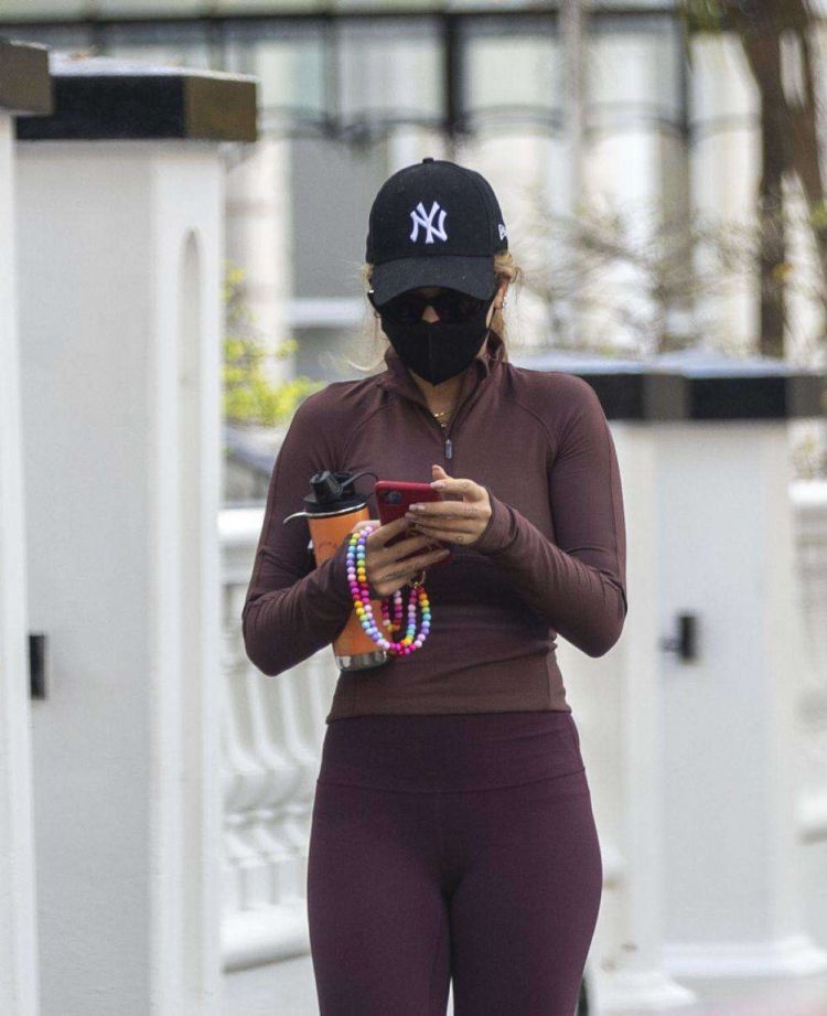 Rita Ora Candids In Leggings Out In London