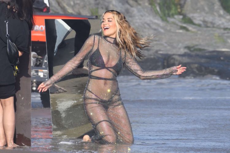 Rita Ora Spotted Filming A Music Video In Malibu