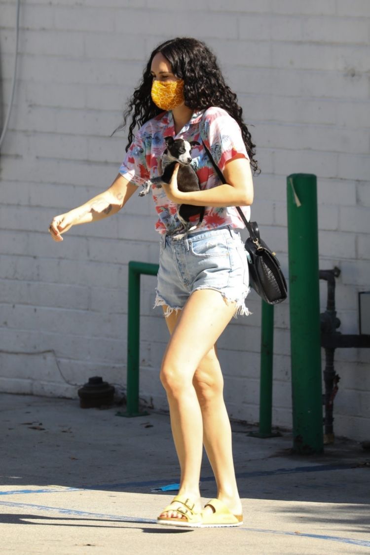 Rumer Willis Visits Healthy Spot Pet Shop With Her Puppy In Los Angeles