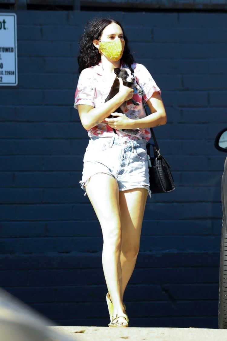 Rumer Willis Visits Healthy Spot Pet Shop With Her Puppy In Los Angeles