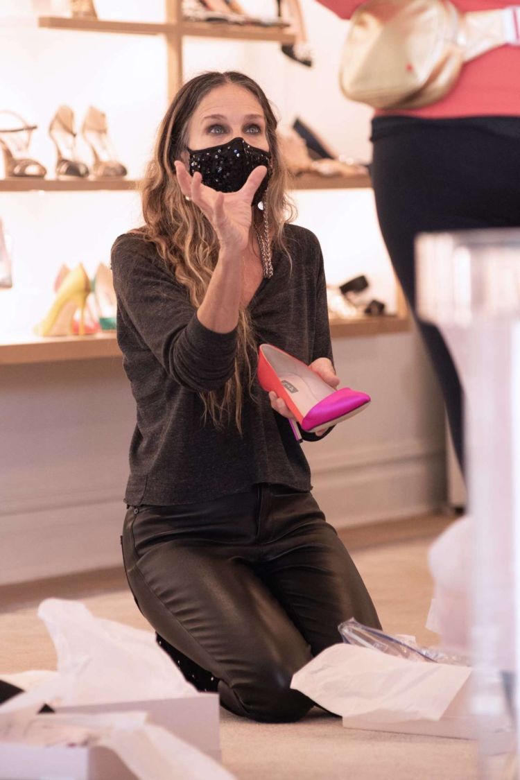 Sarah Jessica Parker Spotted At Her SJP Collection Shoe Store In NYC