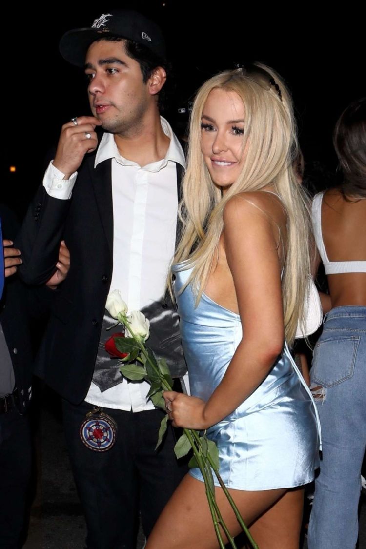 Tana Mongeau Candids In A Short Dress At Hyde In Hollywood