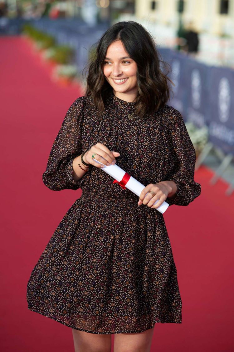 Pretty Tiphaine Flaunts Her Beautiful Smile At Cabourg Film Festival